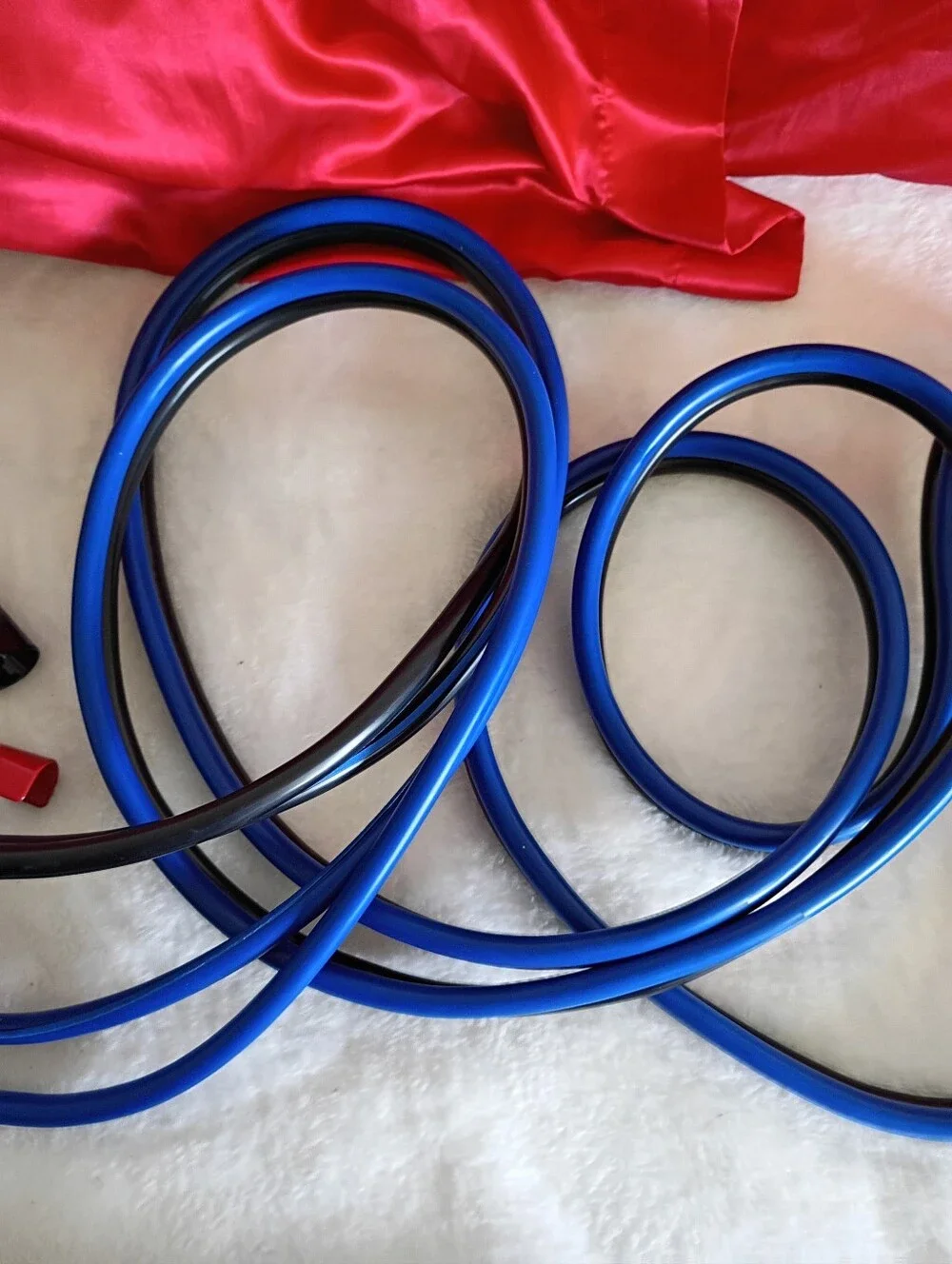 Universal Blue and Black Heavy-Duty Jump Starter Cables with Yellow Connector